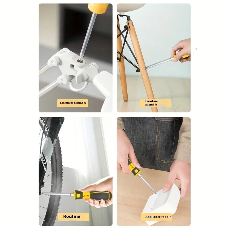 Screwdriver Hand Tool, Dual Purpose Screwdriver, Replaceable Screwdriver