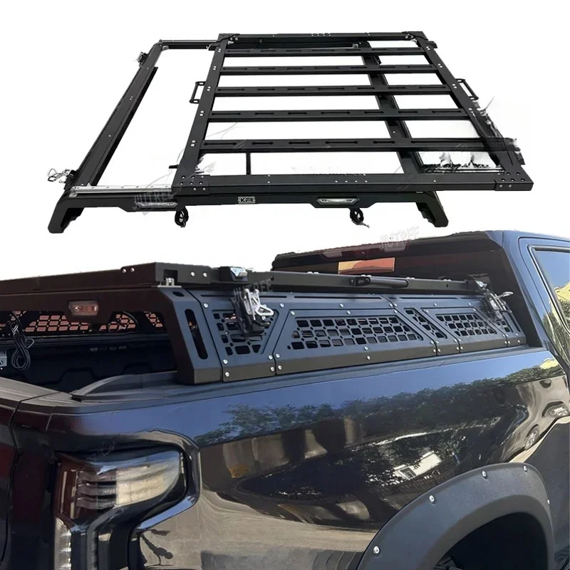 New Arrival Expandable Top Loading Half Height Gantry Roof Storage Rack Universal Pickup Truck Exterior Accessories