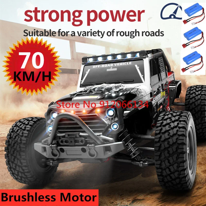 

70KM/H Professional Adult 2.4G 4WD RC Racing Drift Car Brushless All-Terrain LED Lighting Off-Road High Speed RC Racing Car Toy