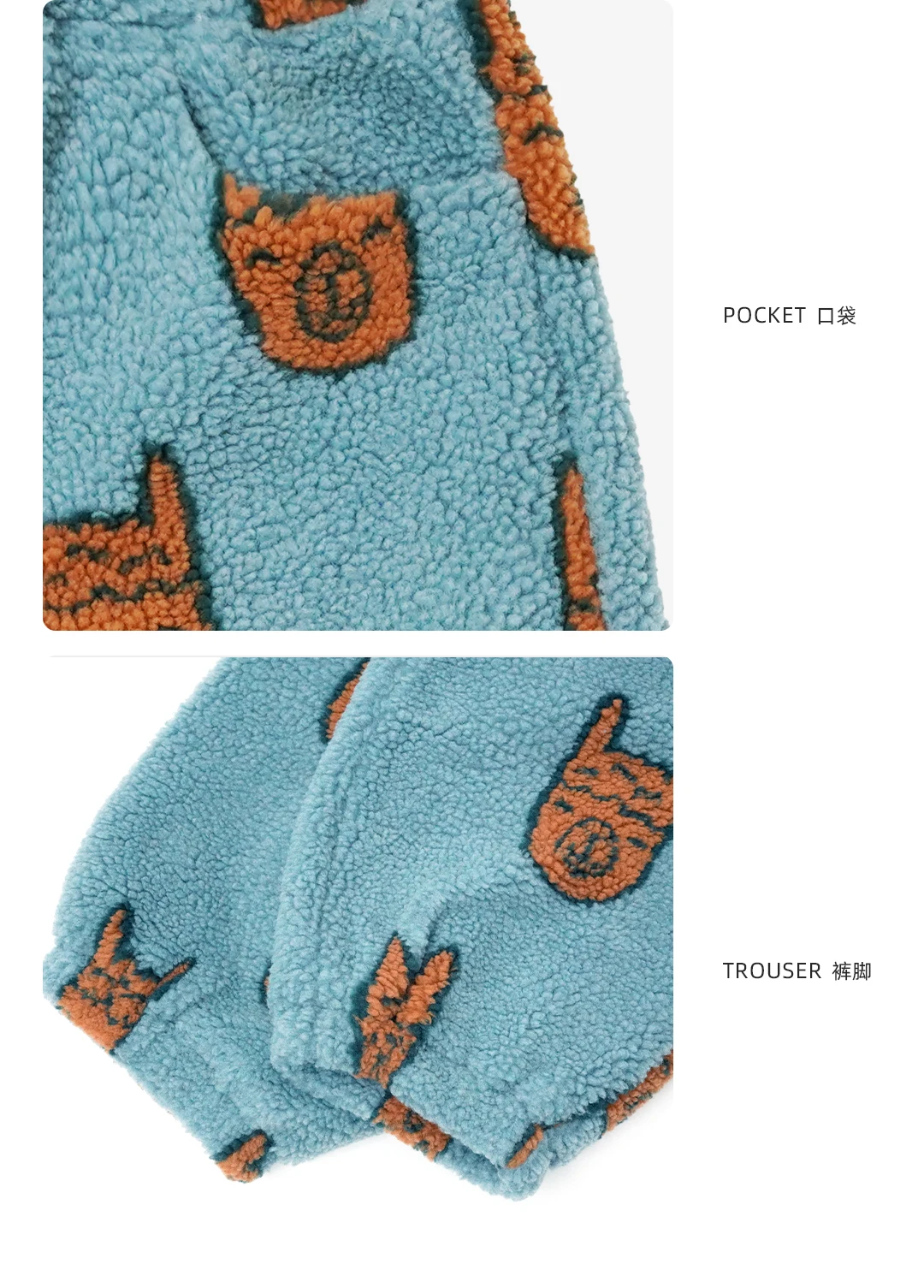 imakokoni Blue Bear Fleece Thick Warm Casual Harem Lantern Pants Women's Pants Casual Female Clothing for Women