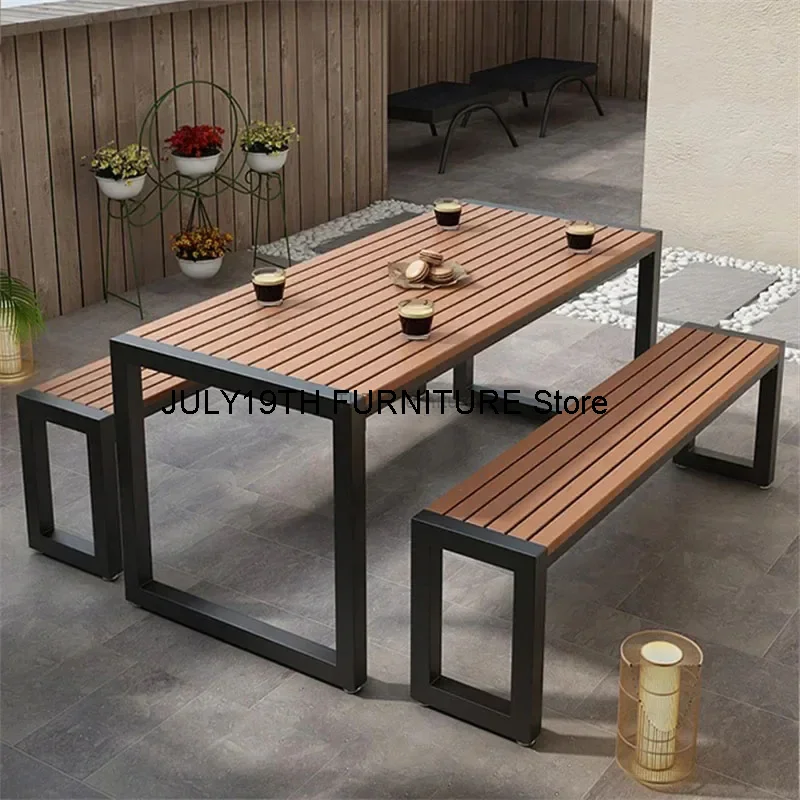 Outdoor Balcony Patio Table and Chairs Set Outdoor Leisure Garden Three Piece Sets Household Waterproof and Sun Combination Z