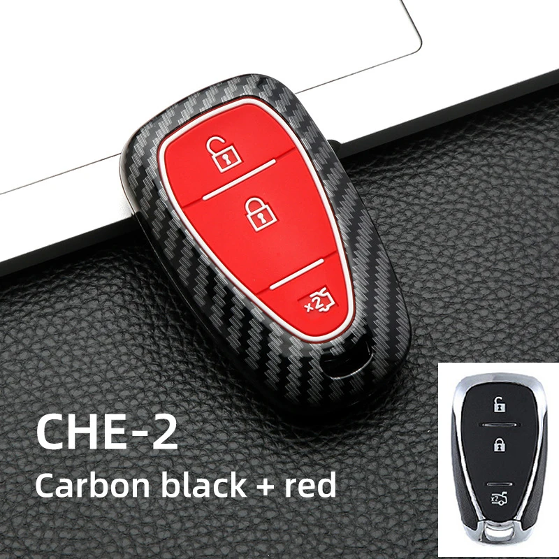 Carbon Car Key Case Key Cover For CHEVROLET Cruze Spark Camaro Volt Bolt Trax Malibu Captiva Equinox Trax Tracker AVEO Lova