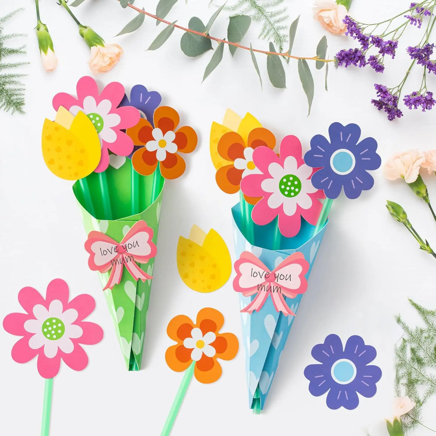 DIY Bouquet Greeting Card Set - Craft Kit for Homemade DIY B
