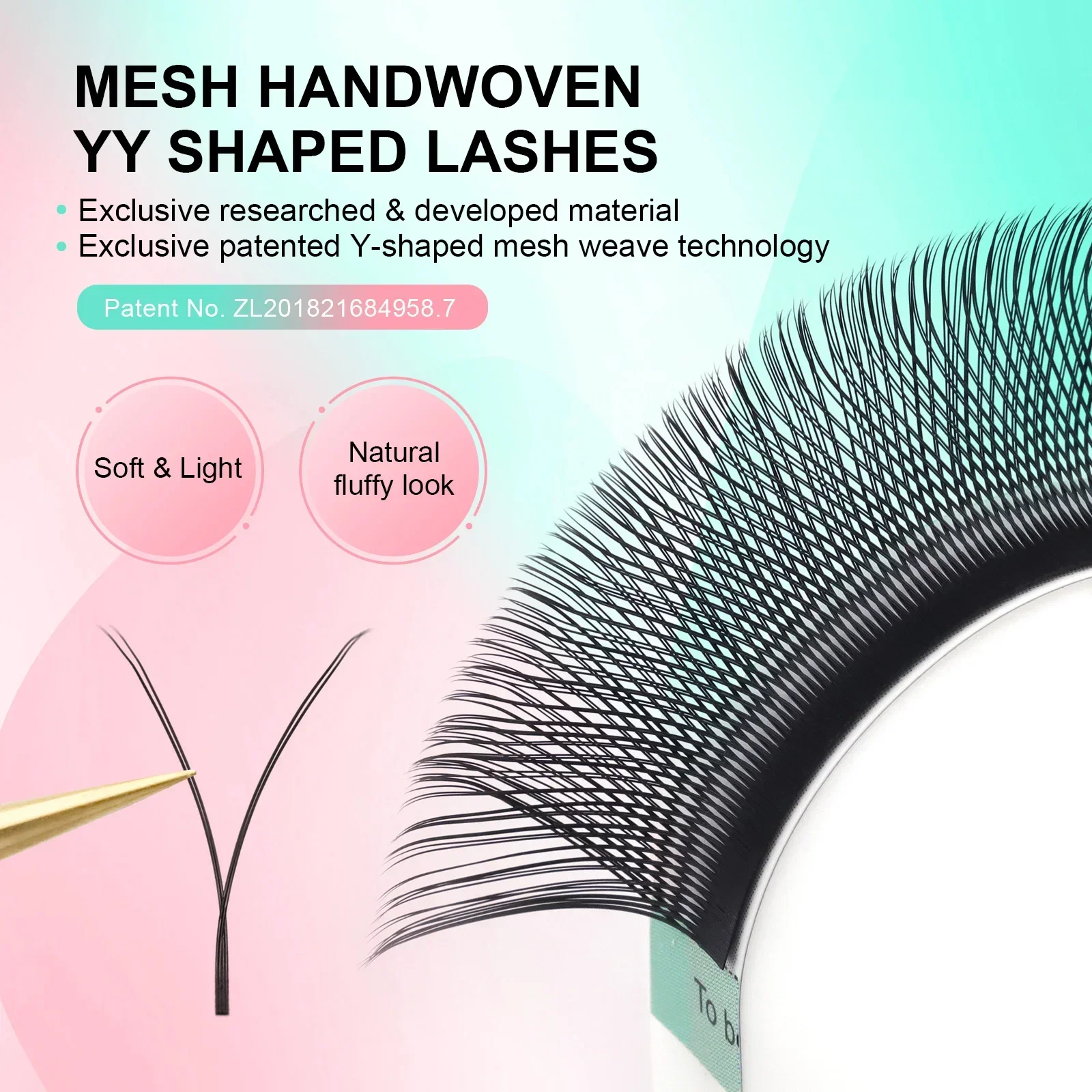 NAGARAKU YY Shape Double/Three Split Tips Triple Top  Interlaced Root Eyelash Extensions Eyelashes