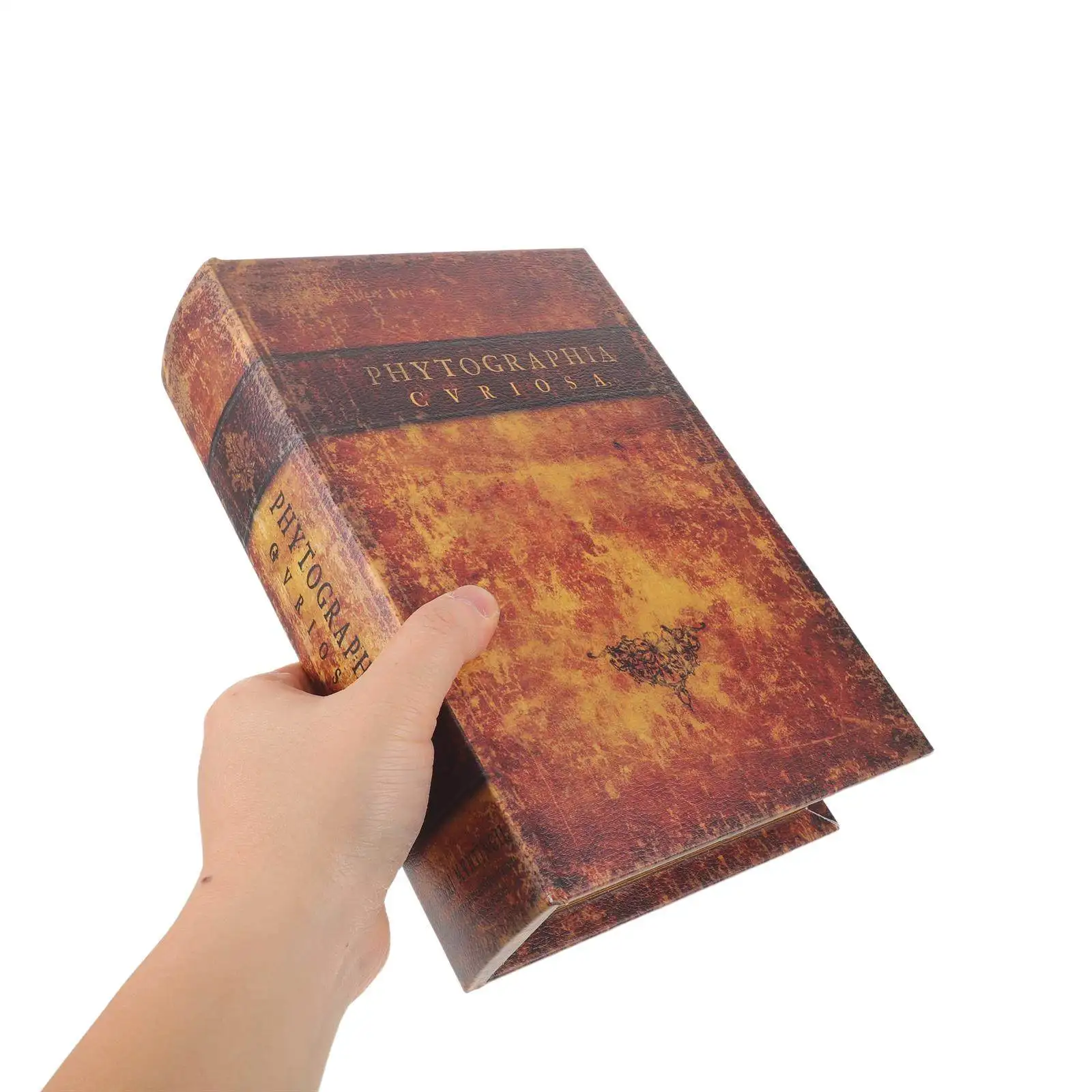 Vintage Book Shaped Storage Box Decorative Faux Book Secret Compartment Trinket Organizer Wooden Jewelry Keepsake Holder - view 3