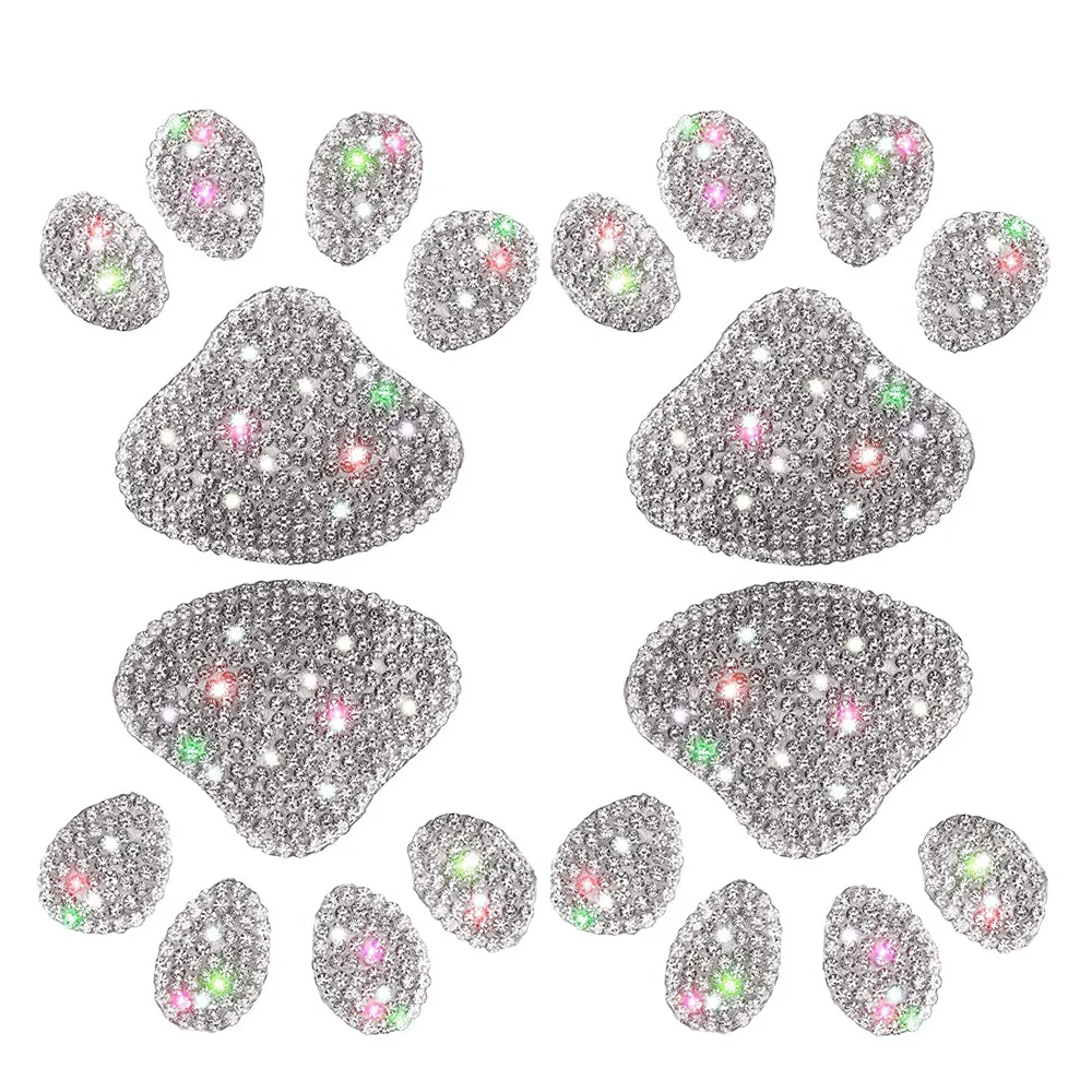 

Наклейки на лапы со стразами, блестящие наклейки на автомобиль с принтом собачьей лапы, белые хрустальные наклейки на автомобиль