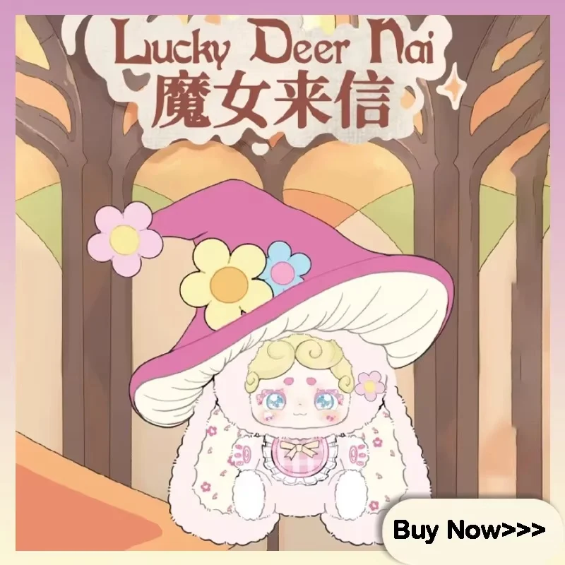 

Плюшевая кукла-кролик Lucky Deer Nai Witch Letter Blind Box: Изысканное украшение для рабочего стола, сюрприз-подарок для детей и фанатов