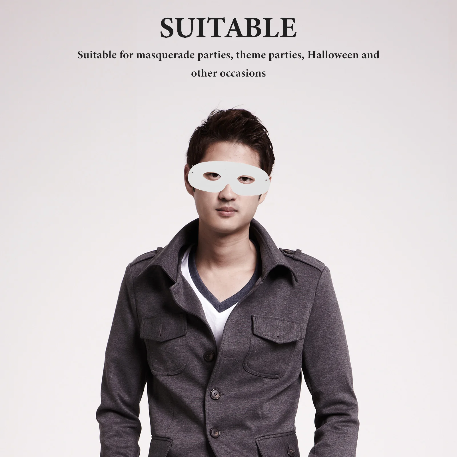 

20Pcs Blank White Masquerade Masks DIY Plain Paper Masks for Costume Party Halloween Craft Decoration Mask Making Supplies