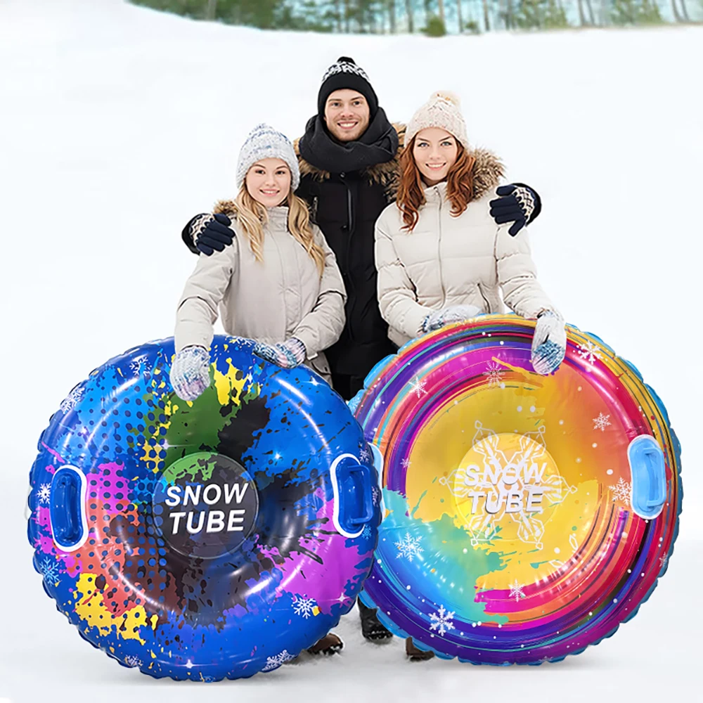 

1pc Colorful Inflatable Skiing Ring Outdoor Sports Ski Ring Ice Snow Equipment