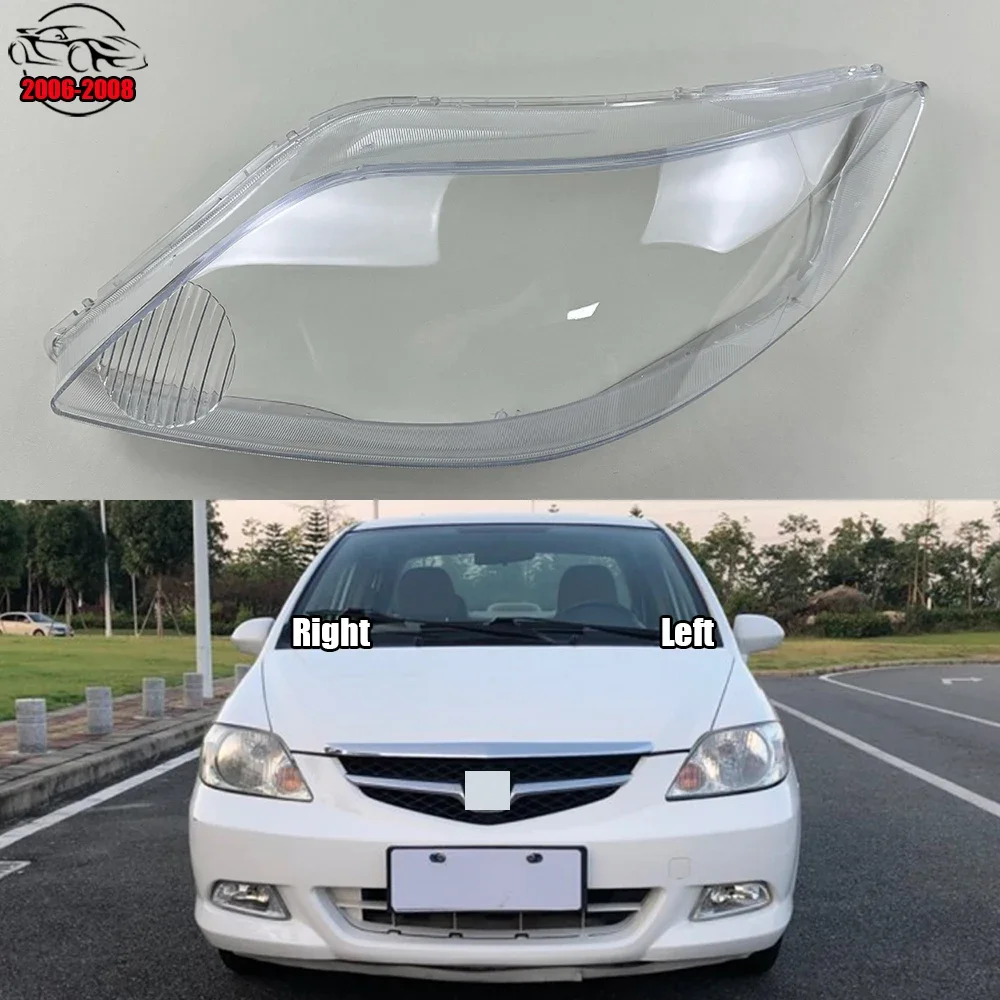 

For Honda City 2006 2007 2008 Car Accessories Headlamp Shell Headlight Lens Cover Transparent Lampshade Plexiglass