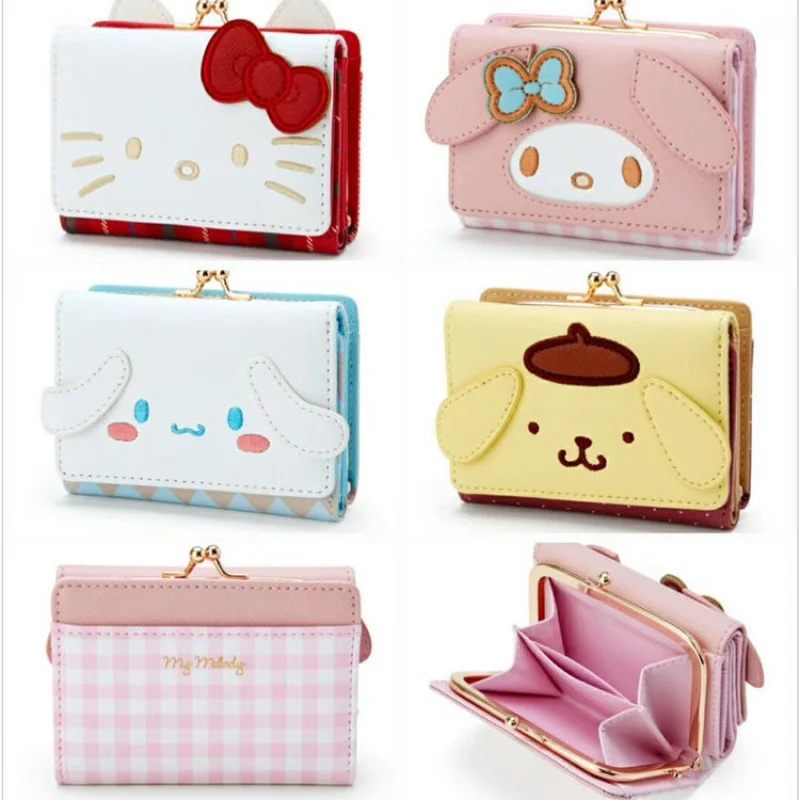 

New Sweet Short Female Lady Wallet AnimalPULeather Purse Cartoon Cute Macaron