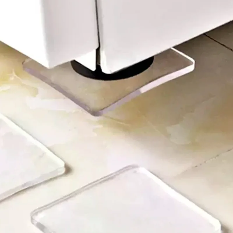 4/12Pcs Anti Vibration Non-Slip Mat Washing Machine Silicone Pad Multifuncational Transparent Place Mats Home Bathroom Portable