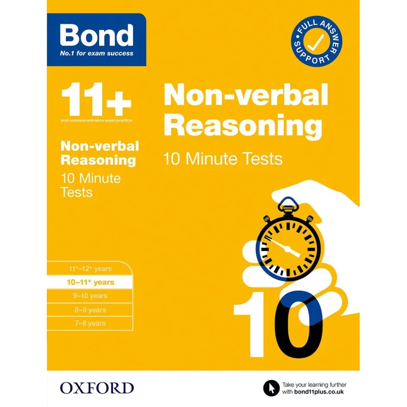 

BOND 10 MINUTE TESTS NONONVERBAL REASONING 1011 YEARS Bond 11 Oxford University Press 9780192778406 Book