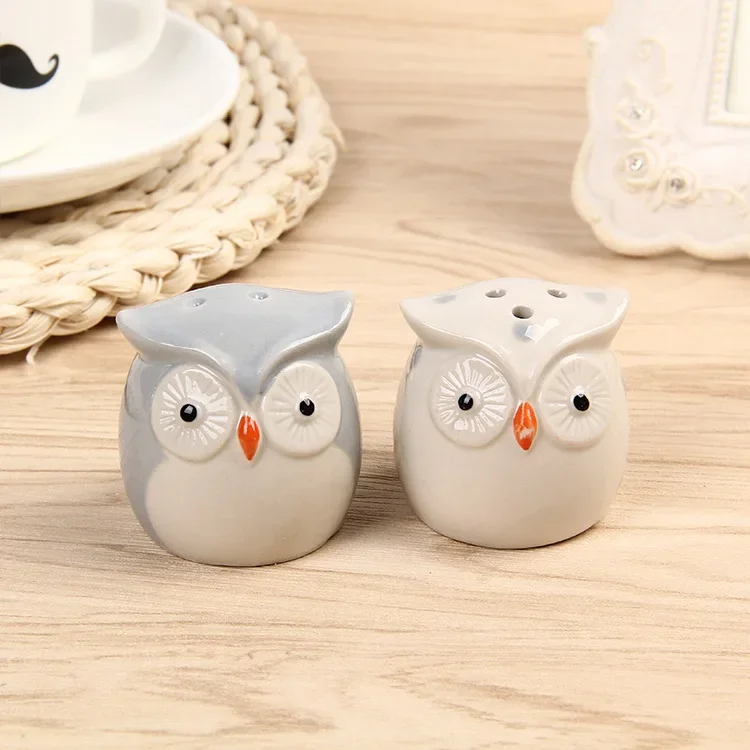 Ceramic Pepper Bottle Cartoon Animal Owl Elephant Seasoning Jar Korean Bird Seasoning Bottle Kitchen Home Gift