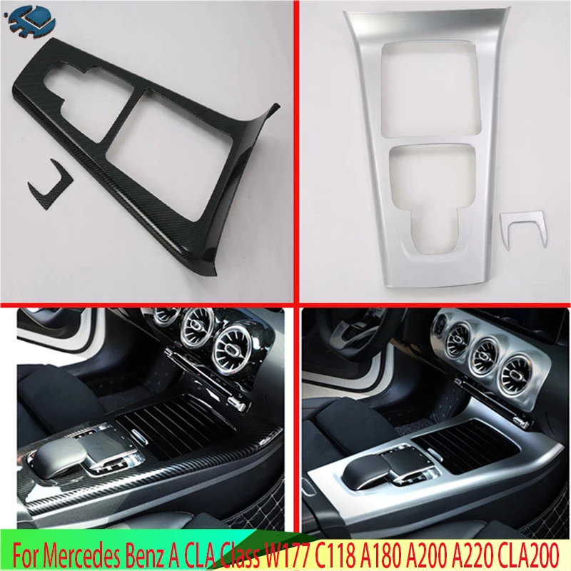 For Mercedes Benz CLA A-Class W177 C118 A180 A200 A220 CLA200 Accessories Car Styling Console Panel Trim Cover Plastic Stickers