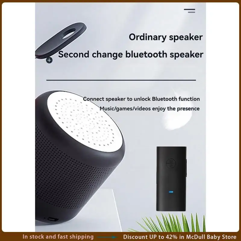 ABJA-Wireless Bluetooth Receiver Adapter 5.1 Lavalier Bluetooth Receiver With Mic For Car Mobile Streaming Vlog
