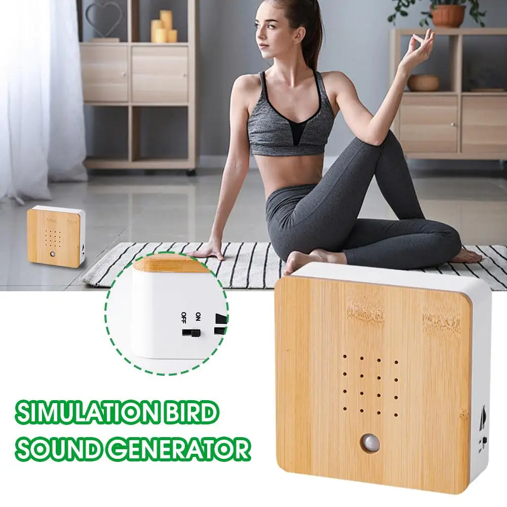 나무 Birdybox Sunbeam 현대 자연 사운드 박스 편안한 쾌활한 새 콘서트 모션 센서 사운드 휴식 도구 사용자 정의 가능