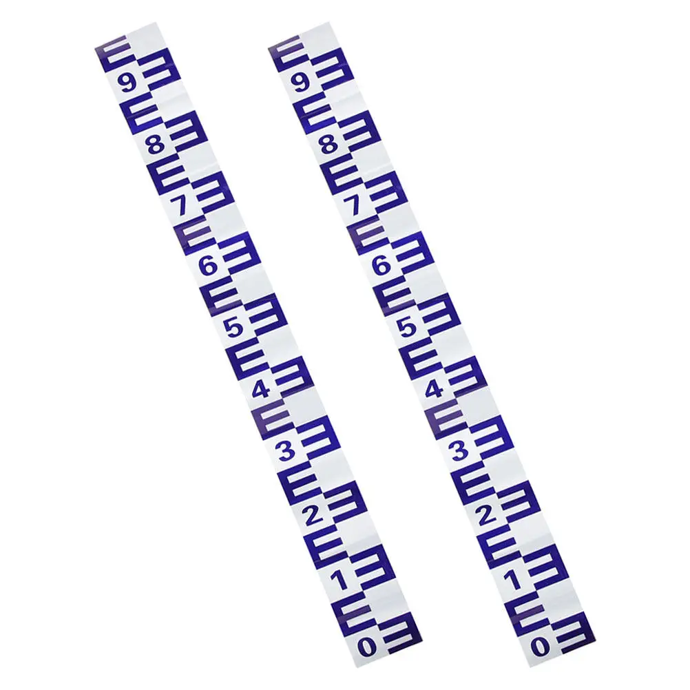 2 Pcs Pond Water Level Gauge Adhesive Sticker Self Stickers Pool Ruler Tape Reflective Fish Tank