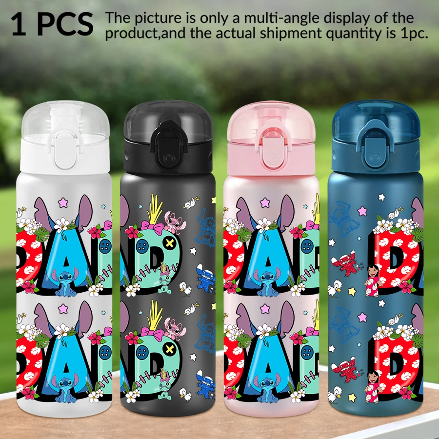 

1Pc Disney Stitch Flowers Pattern 26oz Plastic Water Bottle Outdoor Sports Water Cup Birthday/Homecoming Gift