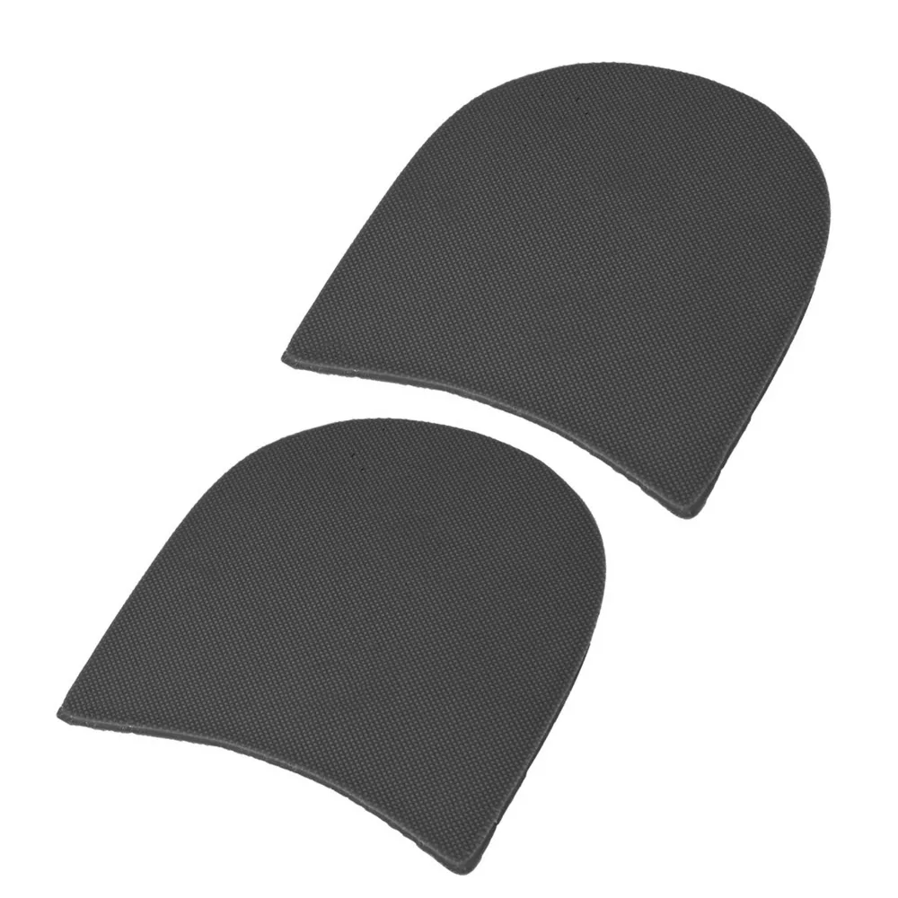 2 Pair Black Shoe Repair Accessories 3.5mm Thick Heel Replacement Anti-Slip Heel Pads Rubber Sole Pads For Men & Women