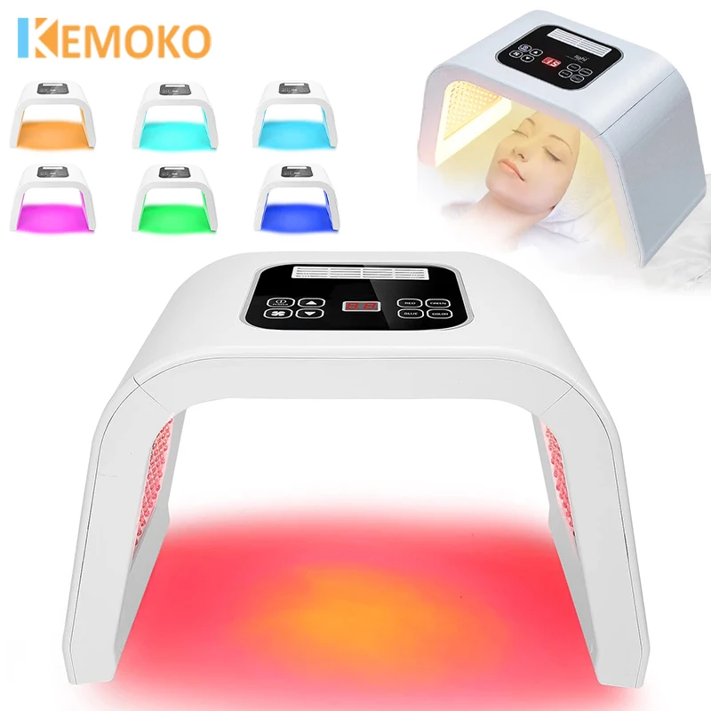 Máquina de fotones LED de 7 colores, máquina de mascarilla facial y corporal para salón, uso doméstico, rejuvenecimiento, acné, SPA, uso doméstico, cuidado de la piel, antiarrugas