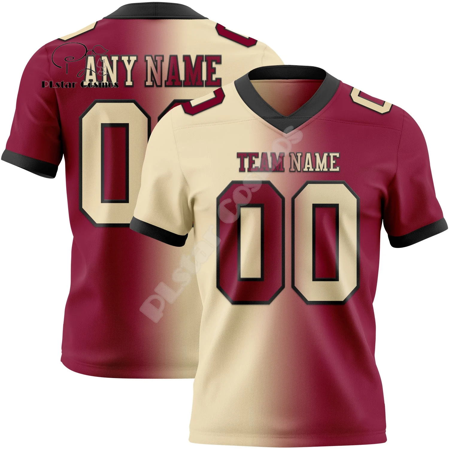 

Custom Name Mesh Breathable Gradient Graffiti Soccer Football Jersey 3DPrint Harajuku Summer Streetwear Short Sleeves T-Shirts H