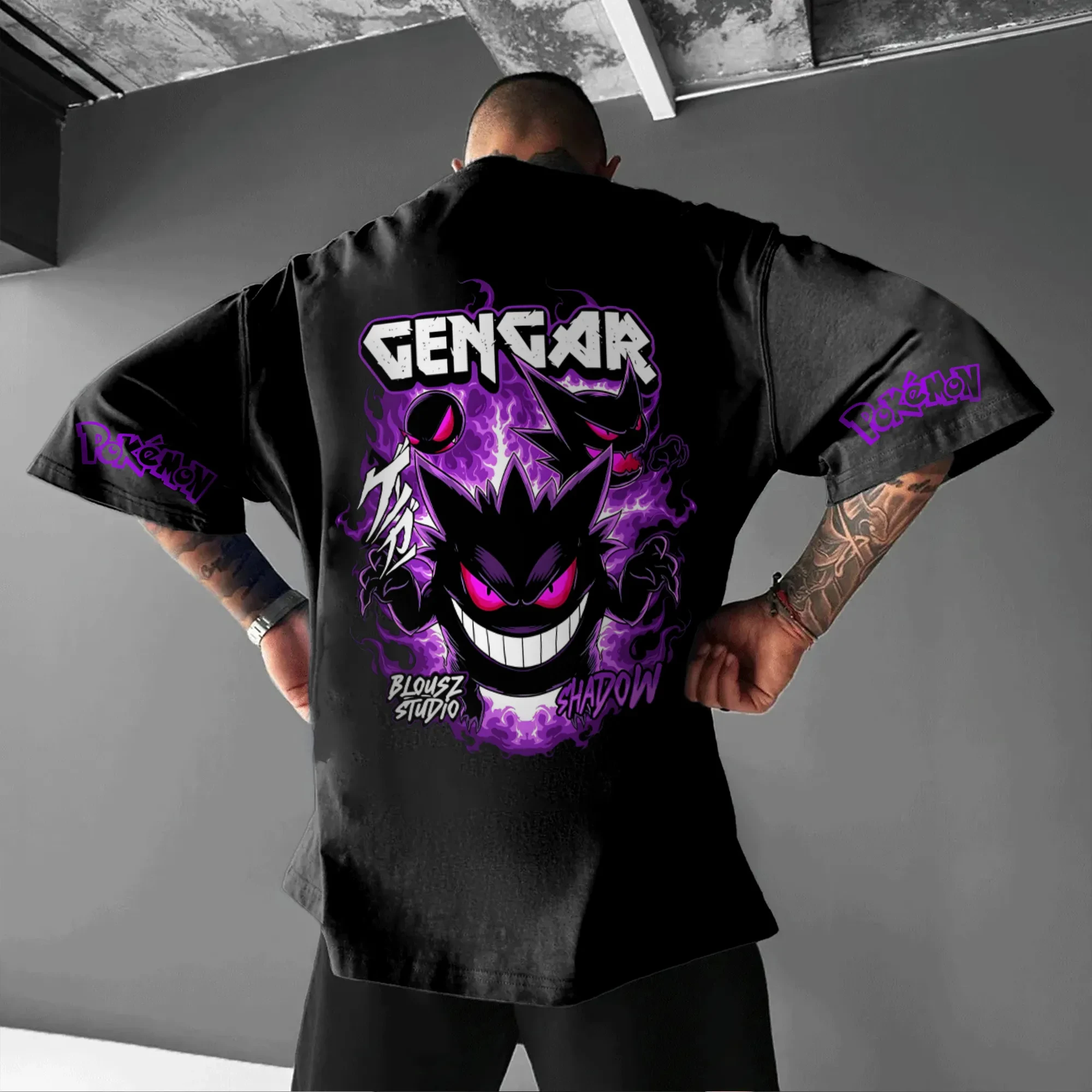 بوكيمون انمي ياباني الطرفية Bulbasaur تي شيرتات قصيرة الاكمام بوكيمون الصيف الرجال موضة تنفس سترة رياضية علوية #3