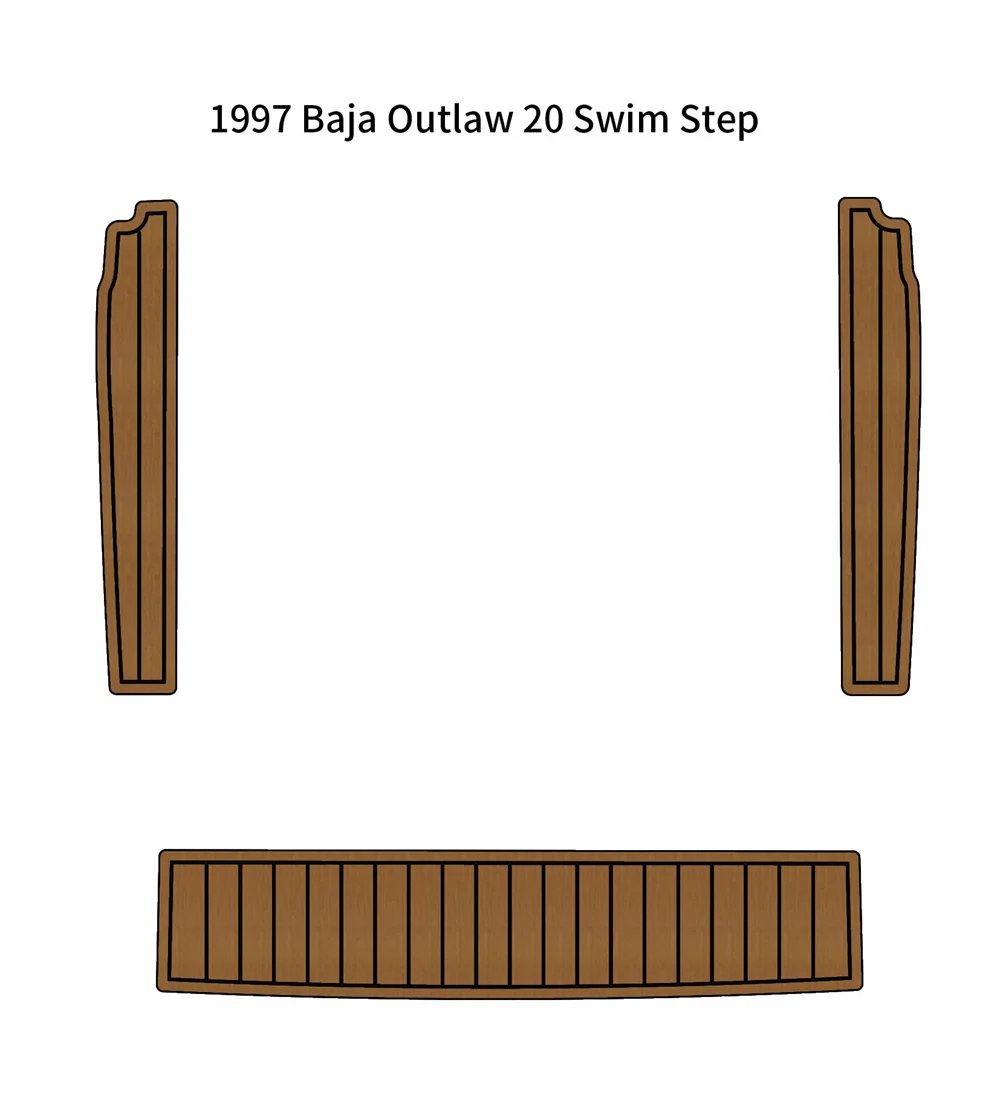 

1997 Baja Outlaw 20 Swim Platform Step Mat Boat EVA Foam Teak Deck Flooring Pad