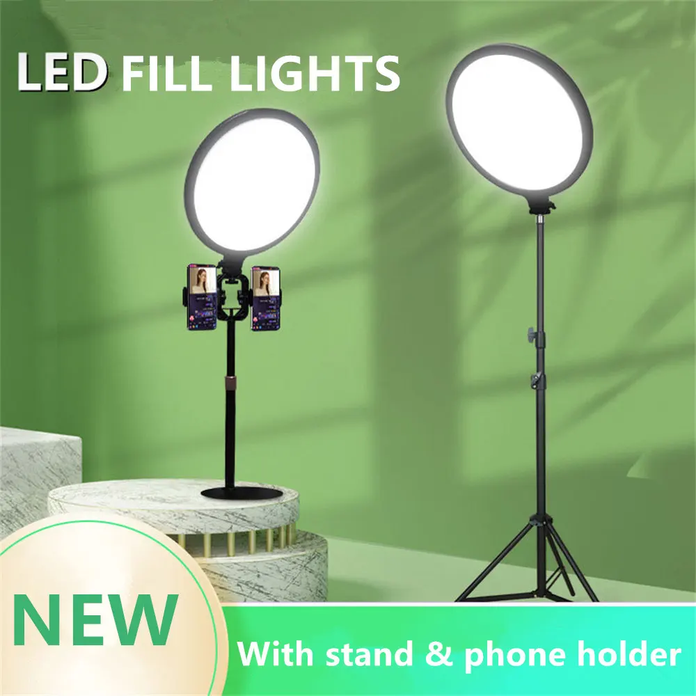 Desktop Led Panel Lights Photography Studio Lamp Fill light With Phone Holder Extend Stand for Live Stream Makeup Youtube