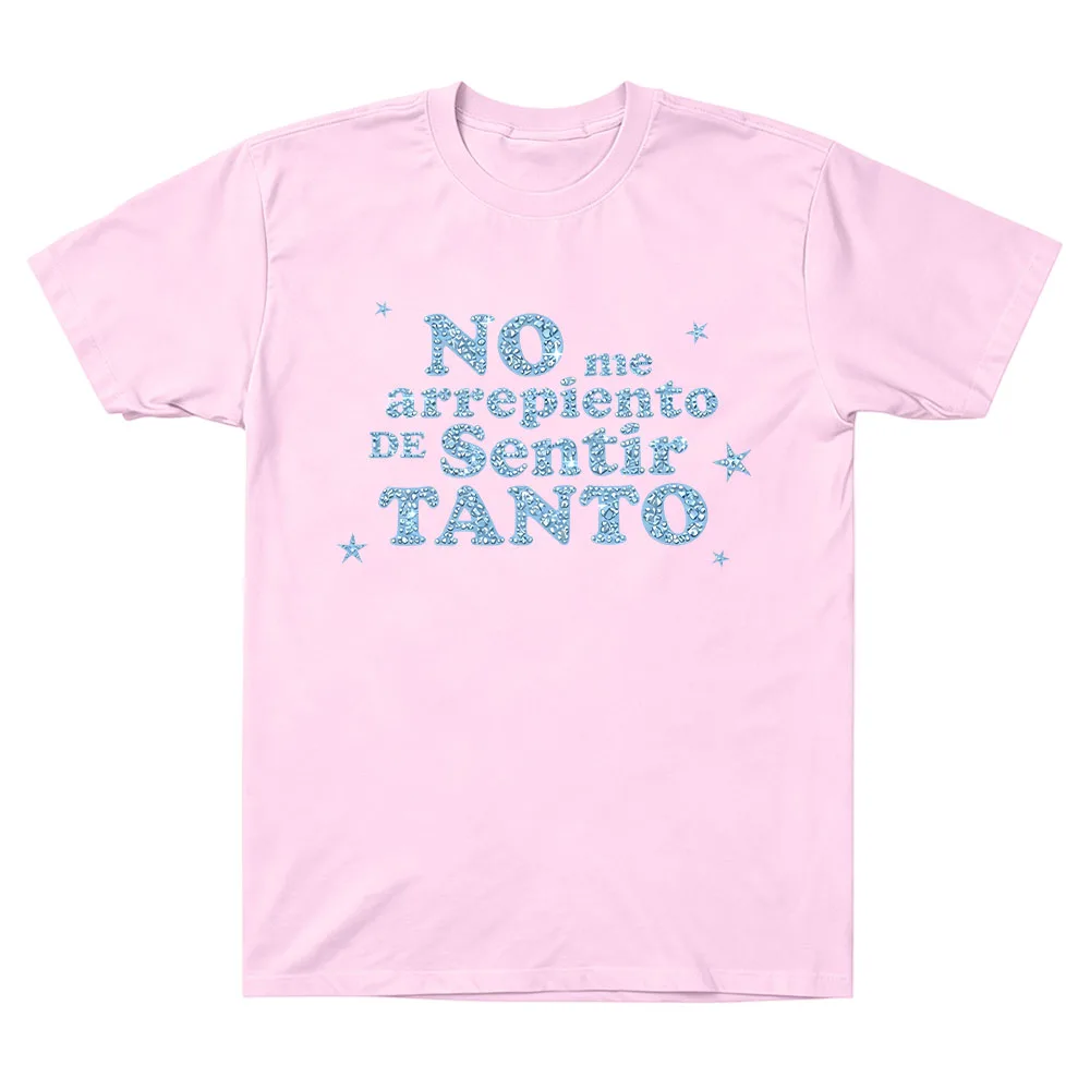 NMADST Bling T-Shirt mit Aufdruck, Karol G Album „NO ME ARREPIENTO DE SENTIR TANTO“, hochwertige Baumwolle, Unisex, kurzärmelig. – Detail 9