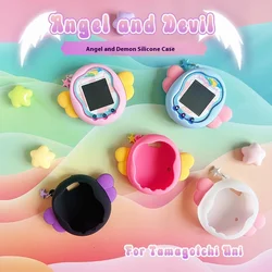 Bandai Tamagotchi Uni-funda protectora de silicona para mascotas electrónicas, Ángel y diablo, cubierta suave, anticaída, colgante de un solo artículo