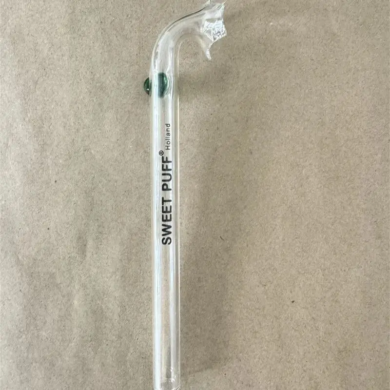 

5.5inch Curved Sweet Puff Glass Straw Oil Burner Pipe High Borosilicate Glass Tubing