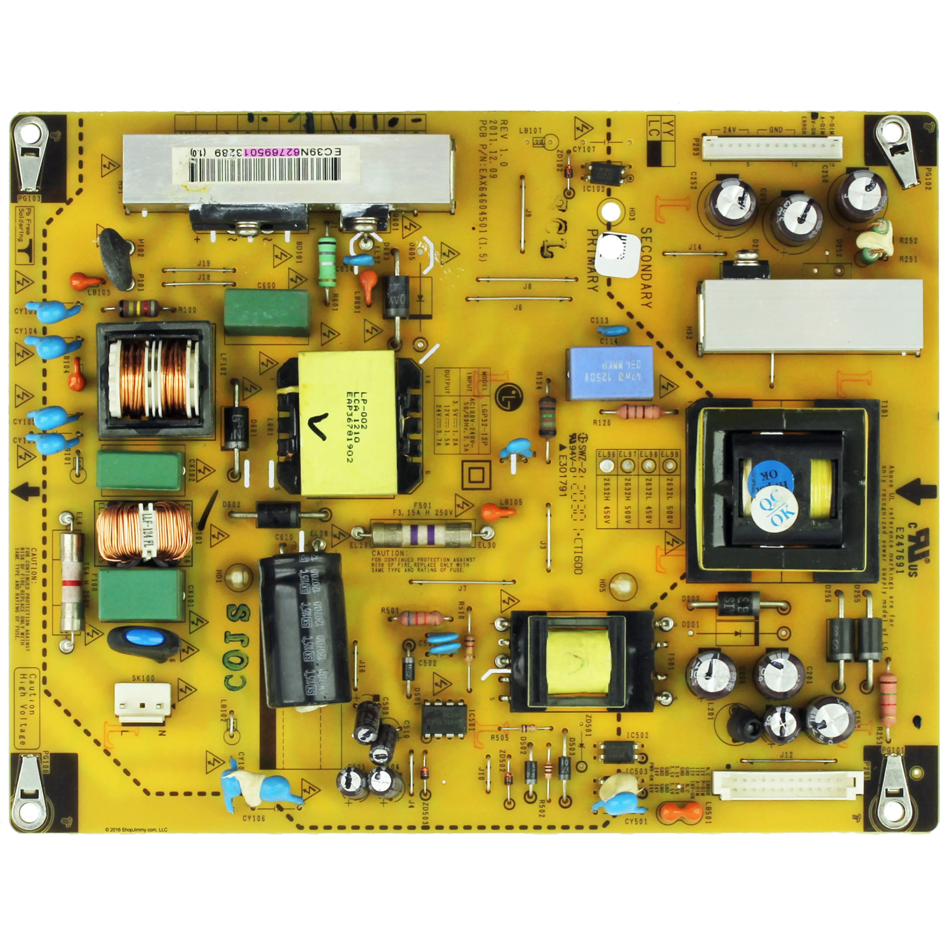 

EAX64604501 EAY62769501 LGP32-12P Power Supply Board for 32CS460-UC 32CS560-UE 42CS560-UE 42LM3400-UC 42LM3700-UC 42LS3400-UA TV