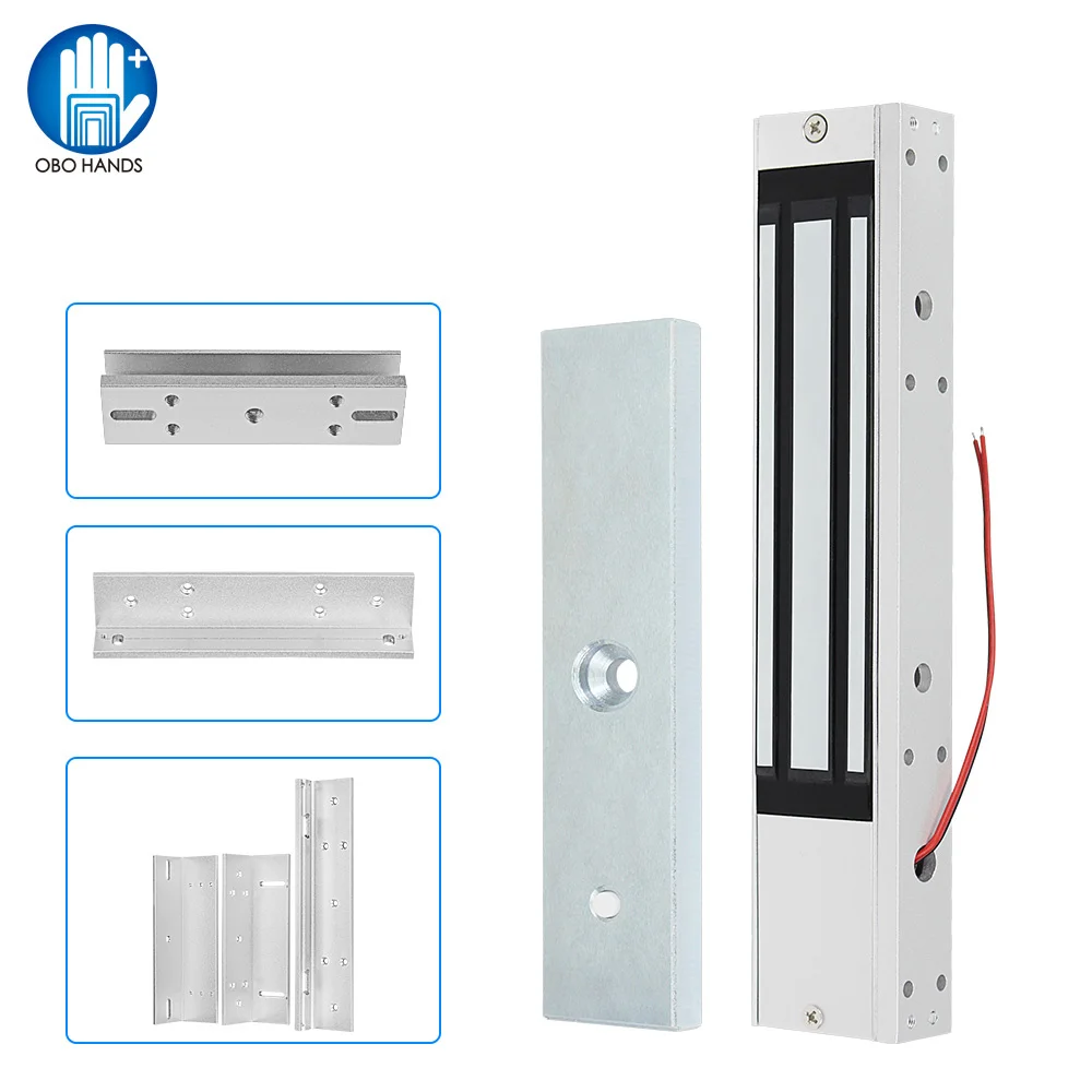 280KG 600LBS Electric Magnetic Lock DC12V Single Door Electromagnetic Lock Access Control Waterproof with/without Bracket U/L/ZL