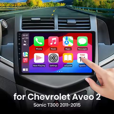 For Chevrolet Aveo 2 Sonic T300 2011-2015 Wireless For CarPlay Apple Android Auto Car Radio GPS RDS WiFi BT 4G Multimedia Stereo