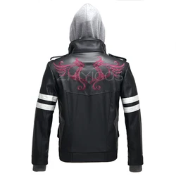 High Quality New Prototype Alex Mercer Cosplay Costume Embroidered Jacket PU Leather Coat Halloween Costumes for Women/Men S-4XL
