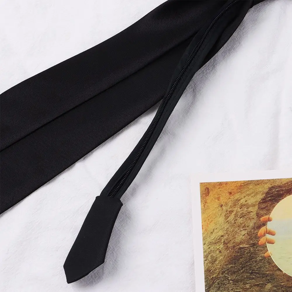 Silky Clothing Accessories Black Ties Necktie Narrow Neck Tie