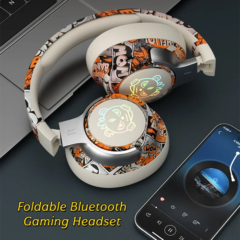 

15-часовой большой срок службы батареи HIFI с шумоподавлением, портативные наушники-вкладыши, складные игровые гарнитуры Bluetooth 5,4 для киберспорта, игры