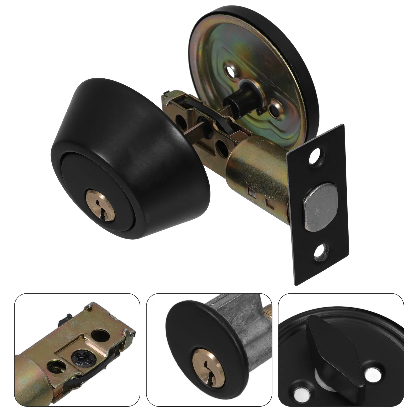 

Hidden Screw Design Deadbolt Lock 35Mm-50Mm Stainless Steel Single Cylinder One Sided Lock for Secure Door Entry Heavy Duty