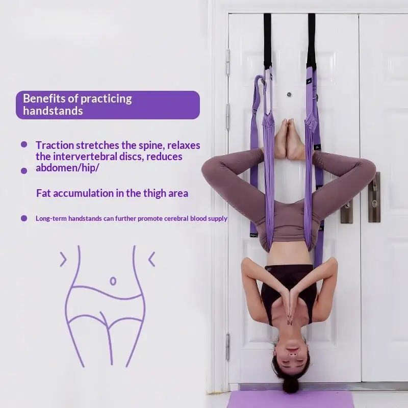 Yoga Inversion Sling Door Strap Backbend Stretch Harness Polyester Fitness Support for Home Training Flexibility Exercise