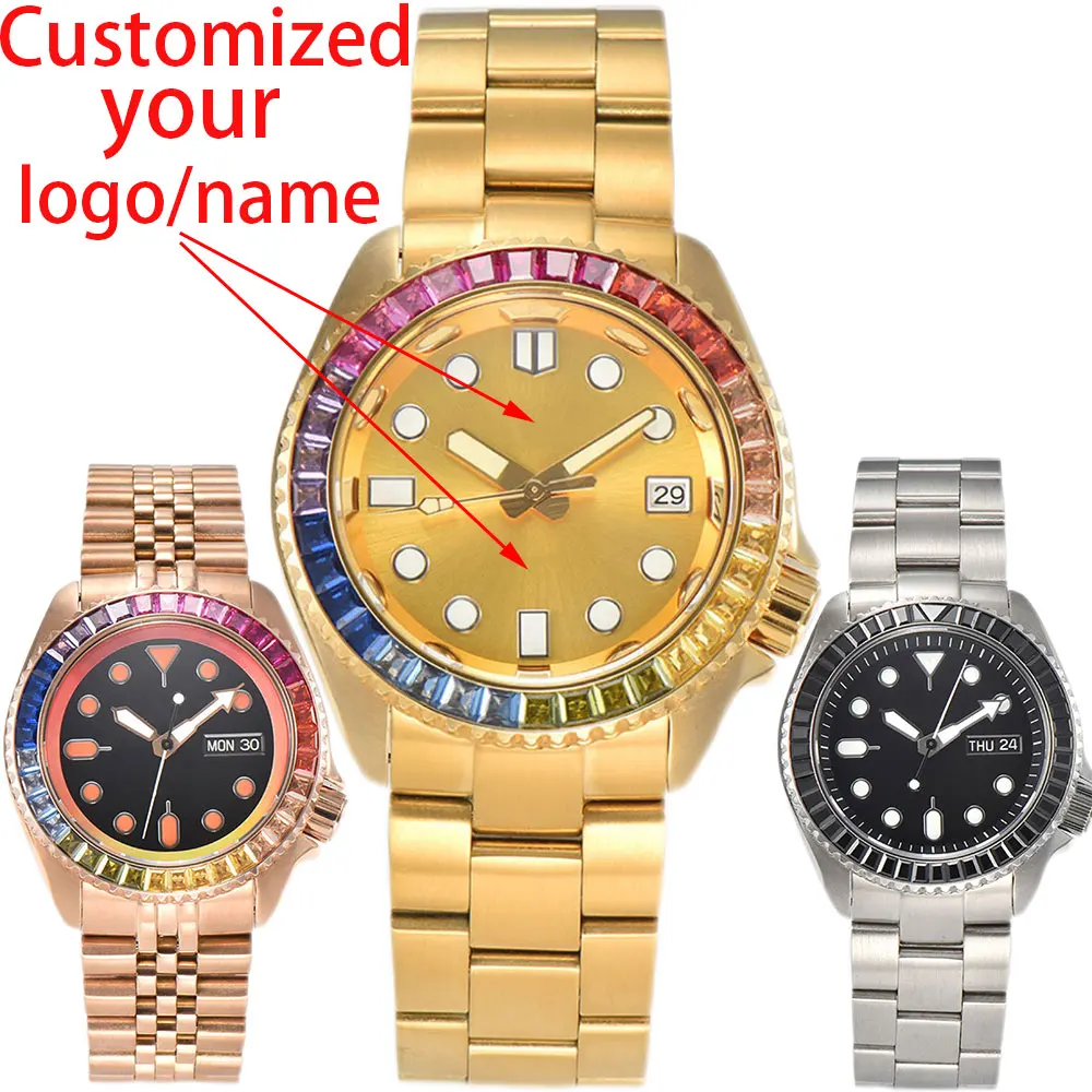 

watches for men Color Diamond Customized logo WatchSKx007 NH36 Automatic Movement Sapphire Glass Stainless Steel WaterproofWatch