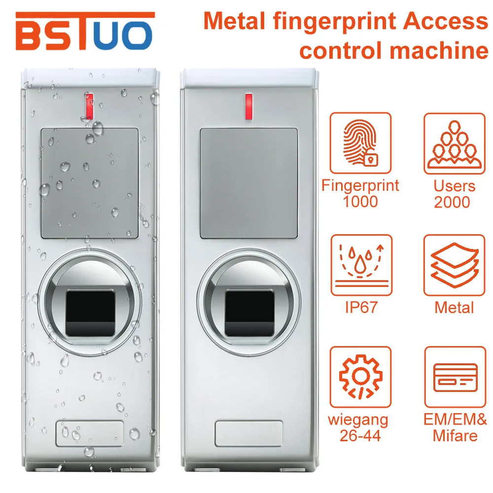 IP67 Waterproof Fingerprint Access Controller Kit RFID Access Control System Electronic Door Lock Switch Power Support WG Output