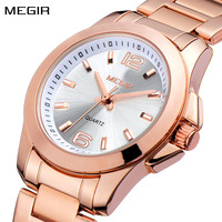 MEGIR Luxury Women Bracelet Watches Ladies Quartz Watch Waterproof Elegant Female Wristwatch Dress Clock Reloj Mujer 5006L