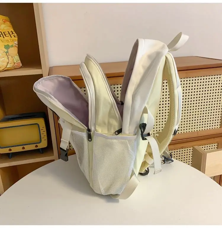 Korean-Style School Backpack Large Capacity Casual Versatile Backpacks for High School Middle School Students Daily Use (Unisex)