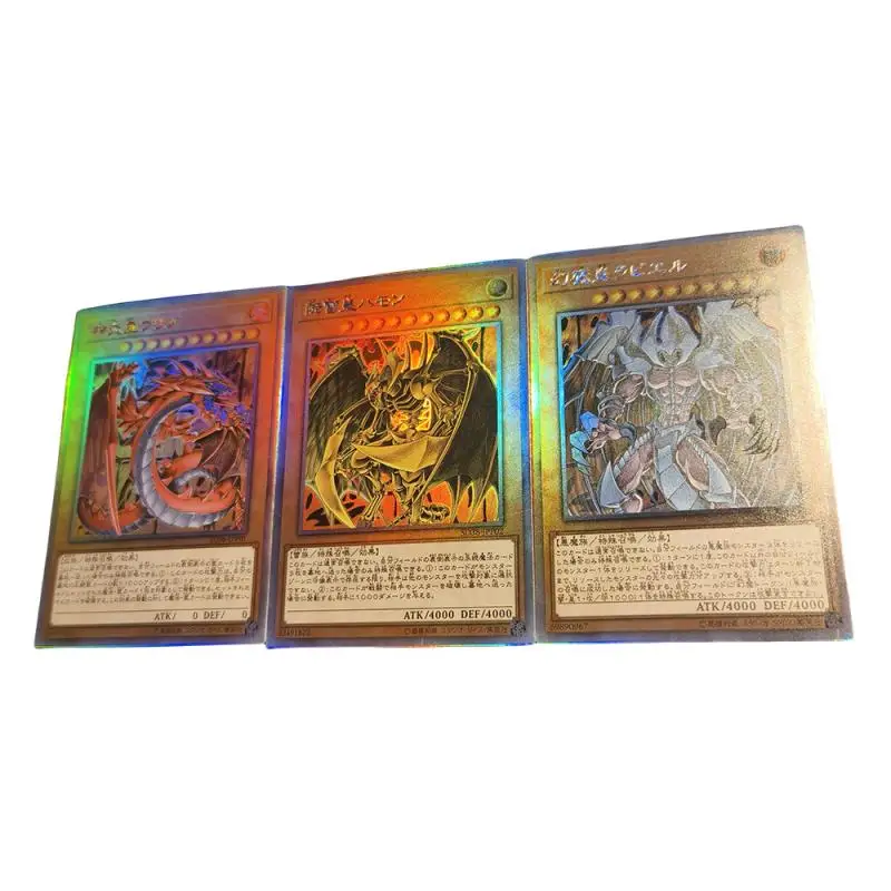 Anime Yu-Gi-Oh DIY ACG Blue Eyes White Dragon Black Magician Girl Battle Game Collectible Cards Toys for boys Birthday Gift