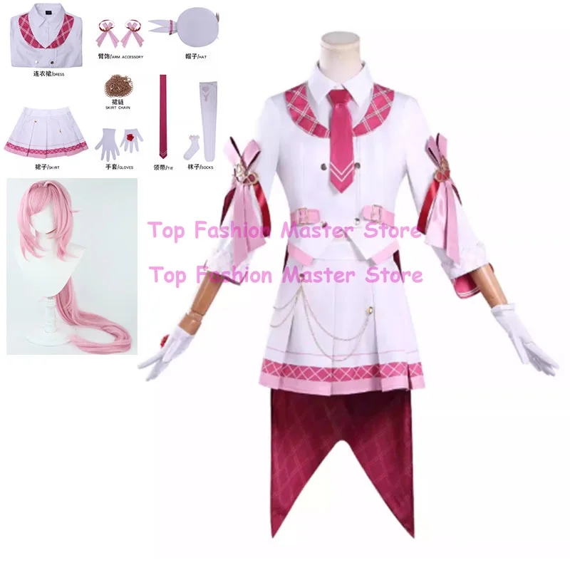 

Game Honkai Impact3 9th Anniversary Elysia Cosplay Costume Women Sweet Lolita JK Dress Accessories Wig Christmas Uniform