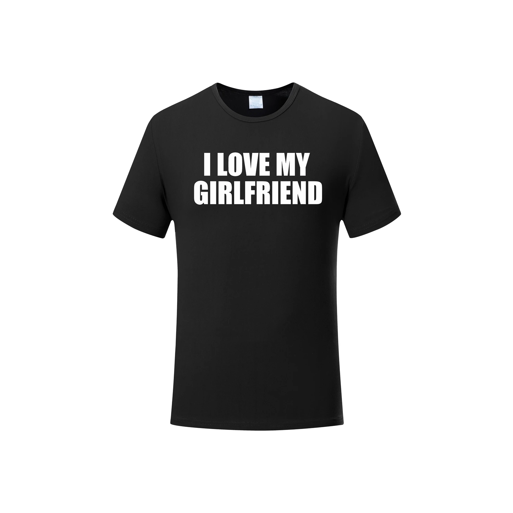 I Love My Girlfriend Hip Hop Streetwear Short Sleeve Fitness Sports T-Shirt Simple Print TShirt Men Harajuku Casual Loose Tees