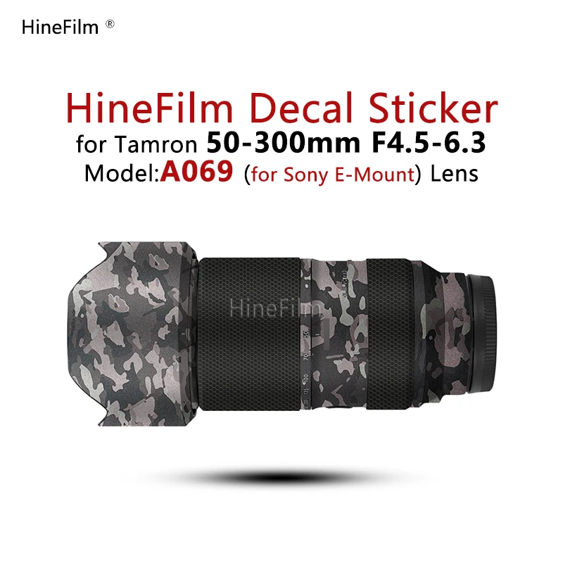 Hinefilm Skin for Tamron 50300 E Mount Lens Sticker for Tamron 50-300mm F4.5-6.3 Di III VC VXD Lens Skin 50-300 Wrap Cover Film