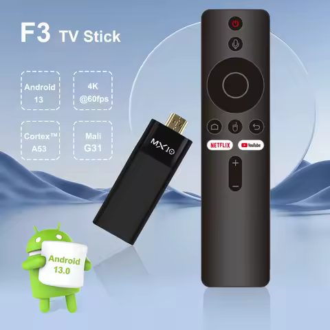 MX10 F3 Android13 ATV 4K HD 2G 16G TV Box 2.4G 5G Dual Wifi BT5.0 Voice Smart Media Player TV Receiver For Youtube