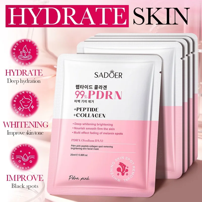 PDRN Cpllagen Mask Fdaed Wrinkles Moisturizing Face Mask Glass Glow Skin Elasticity Hydrating Firming Smooth Skincare Products